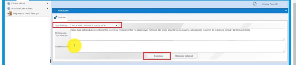 Tramitar autorización en salud total